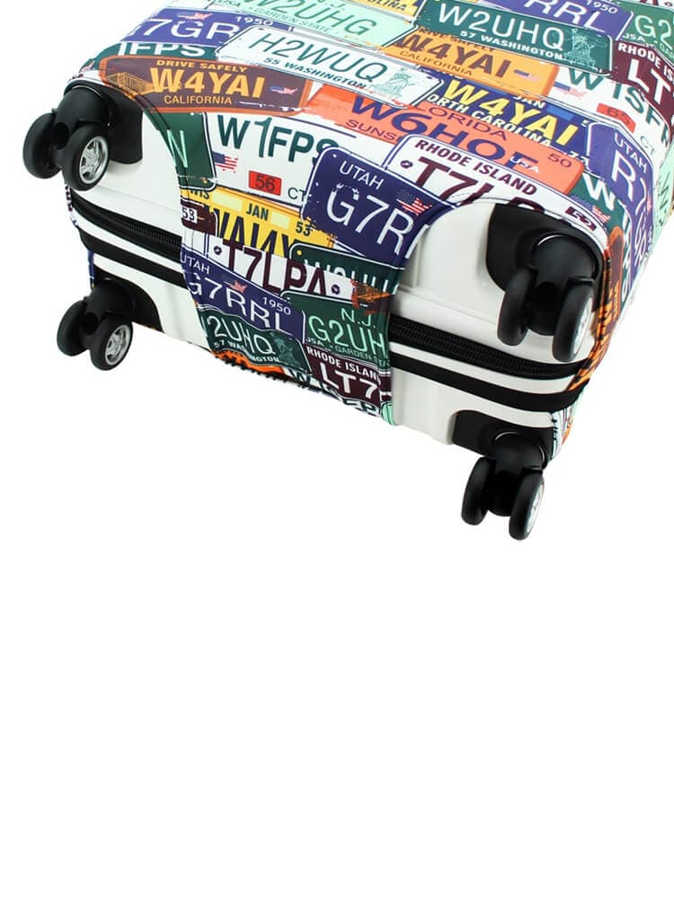 Чехол на маленький чемодан Eberhart EBH400-S License Plates Suitcase Cover S