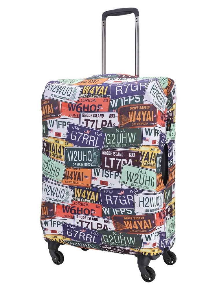 Чехол на большой чемодан Eberhart EBH400-L License Plates Suitcase Cover L/XL