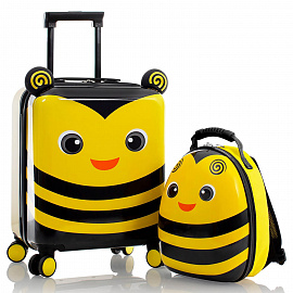Детский чемодан и рюкзак в подарочной коробке Heys 13149-3086-00 Super Tots Bumble Bee