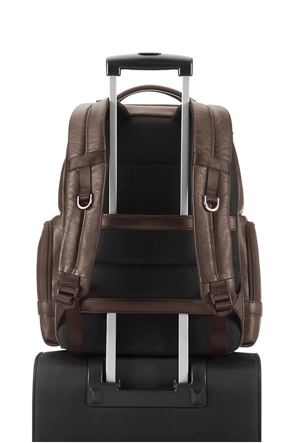Кожаный рюкзак для ноутбука Samsonite CG2*002 Sunstone Laptop Backpack 15.6″ CG2-03002 03 Brown - фото №7