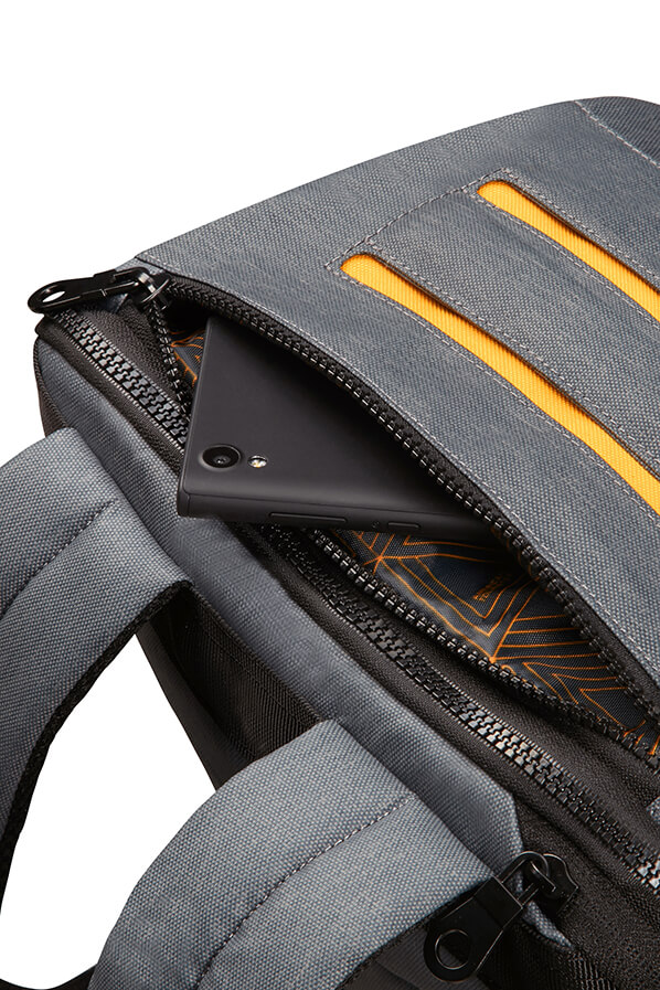 Женский рюкзак для ноутбука American Tourister 91G*001 Take2Cabin Backpack Lifestyle S 14.1″ 91G-68001 68 Grey/Yellow - фото №4