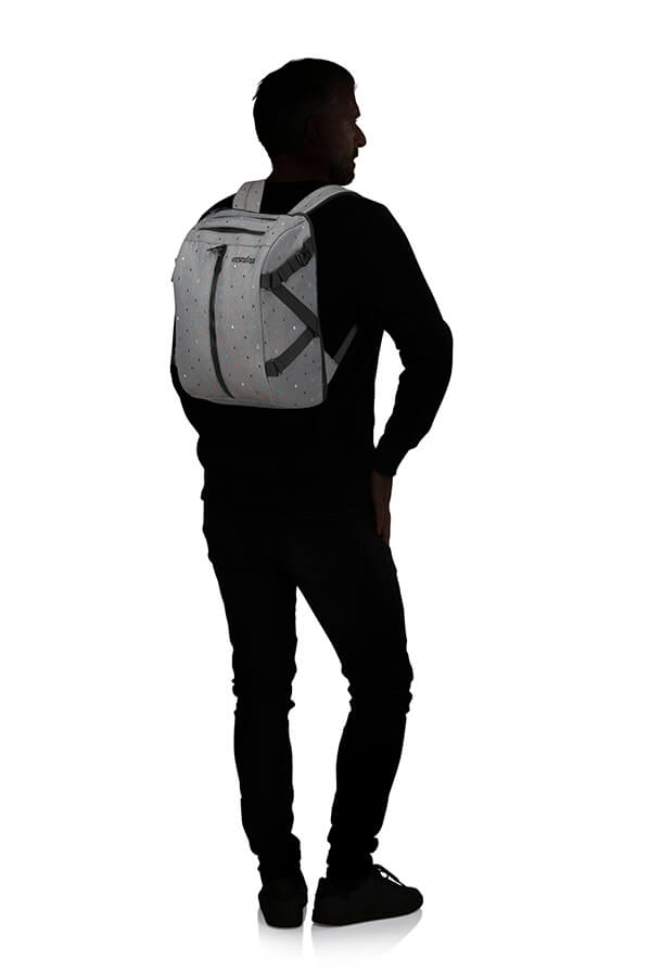 Женский рюкзак для ноутбука American Tourister 91G*001 Take2Cabin Backpack Lifestyle S 14.1″ 91G-92001 92 Triangle Print/Black - фото №6