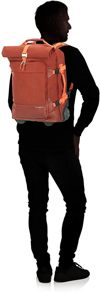 Рюкзак на колесах Samsonite CO6*004 Ziproll Duffle/Wh Backpack 10.5″ CO6-96004 96 Burnt Orange - фото №3