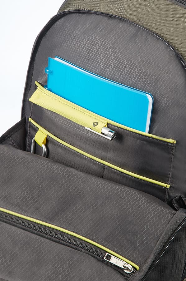 Рюкзак для ноутбука Samsonite 37N*003 4Mation Laptop Backpack L 16″ 37N-04003 04 Olive/Yellow - фото №4