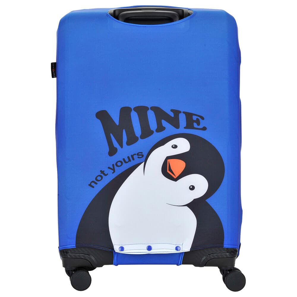 Чехол на средний чемодан Eberhart EBH527-M Penguin Dark Blue Suitcase Cover M