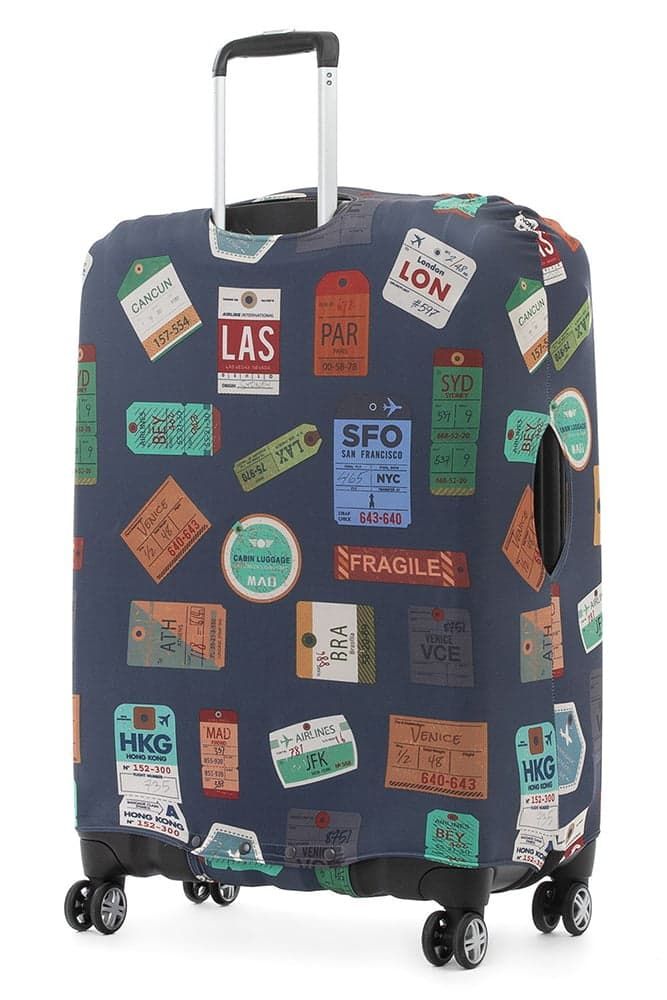 Чехол на большой чемодан Eberhart EBH586-L Travel Stickers Suitcase Cover L/XL