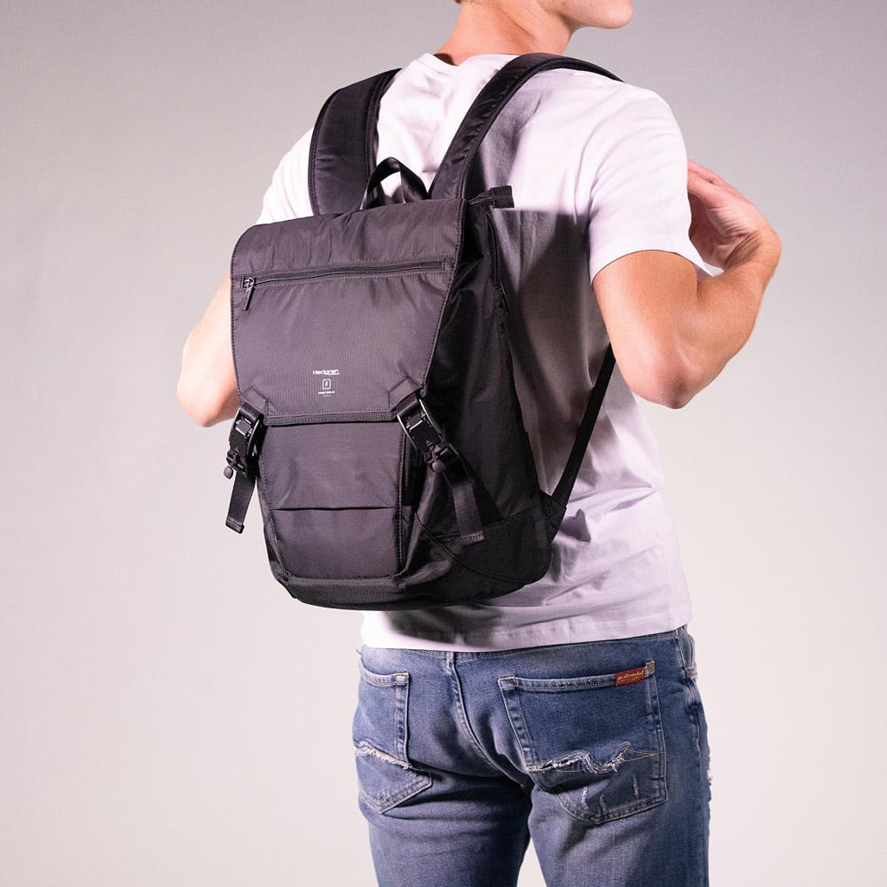Рюкзак для ноутбука Hedgren HLNK04 Link Joint Backpack With Flap 15″ RFID HLNK04/003 003 Black - фото №5