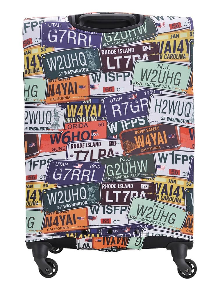 Чехол на средний чемодан Eberhart EBH400-M License Plates Suitcase Cover M