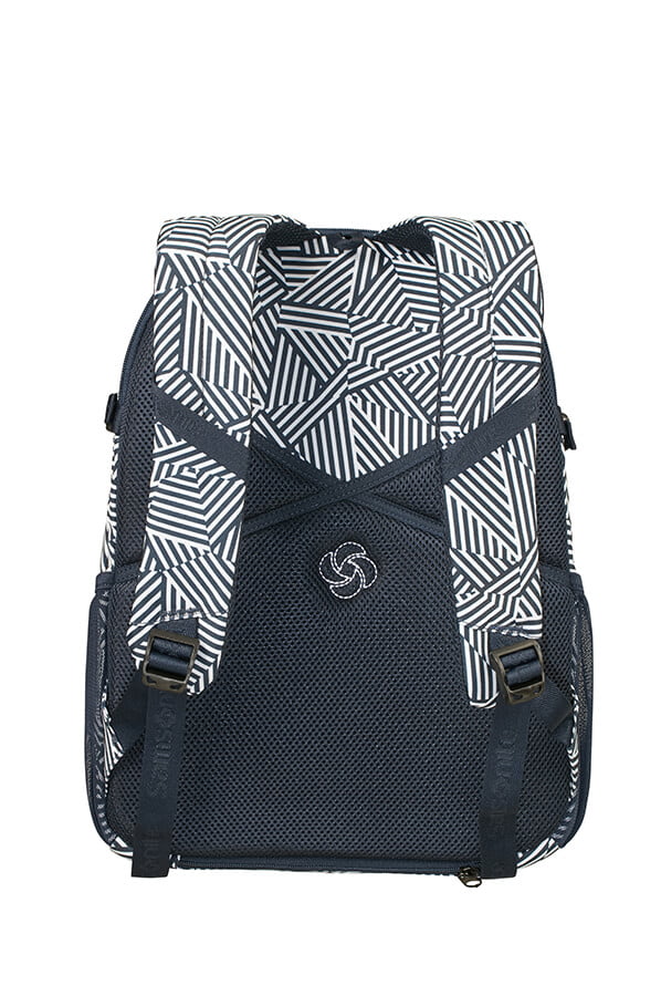 Рюкзак для ноутбука Samsonite 10N*002 Rewind Laptop Backpack M 15.6″ 10N-41002 41 Navy Blue Stripes - фото №6