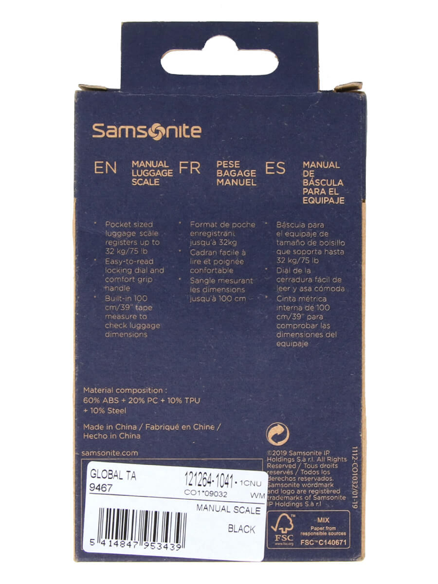 Механические весы для багажа Samsonite CO1*032 Luggage Manual Scale