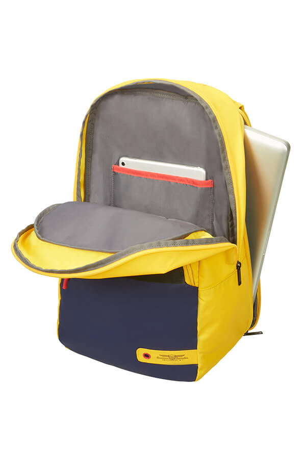 Рюкзак для ноутбука American Tourister 79G*007 City Aim Laptop Backpack 15.6″ Coated 79G-01007 01 Blue/Yellow - фото №3
