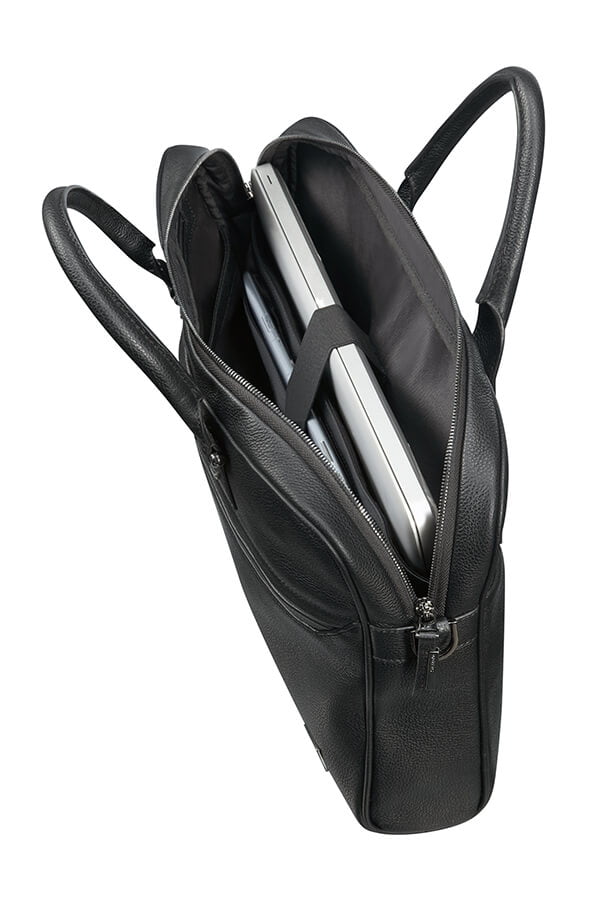 Кожаная сумка для ноутбука Samsonite CN5*002 Senzil Briefcase 15.6″ CN5-09002 09 Black - фото №2