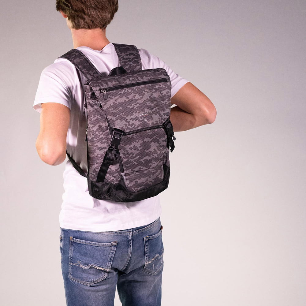 Рюкзак для ноутбука Hedgren HLNK04 Link Joint Backpack With Flap 15″ RFID HLNK04/138 138 Camo - фото №5