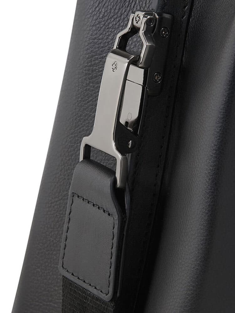 Кожаный портфель для ноутбука Samsonite 17N*001 Sygnum Briefcase 2 Gussets 15.6″ 17N-09001 09 Black - фото №5