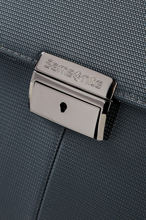 Мужской портфель Samsonite 08N*010 XBR Briefcase 3 Gussets 15.6″ 08N-18010 18 Grey/Black - фото №4