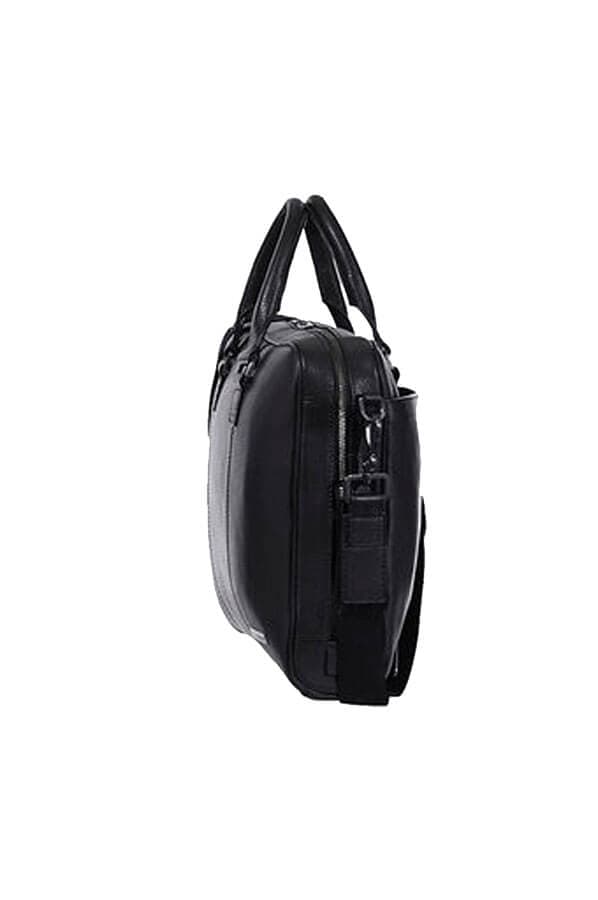 Кожаная сумка для ноутбука Samsonite 72D*002 Equinox Briefcase 14,1″ 72D-09002 09 Black - фото №4