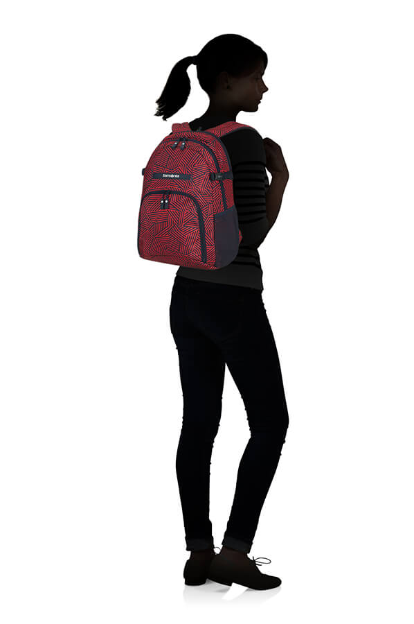 Рюкзак для ноутбука Samsonite 10N*002 Rewind Laptop Backpack M 15.6″ 10N-20002 20 Capri Red Stripes - фото №4