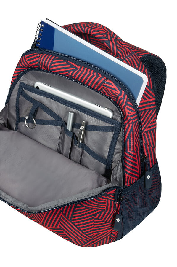 Рюкзак Samsonite 10N*001 Rewind Backpack S с отделением для планшета 10.1″ 10N-20001 20 Capri Red Stripes - фото №2