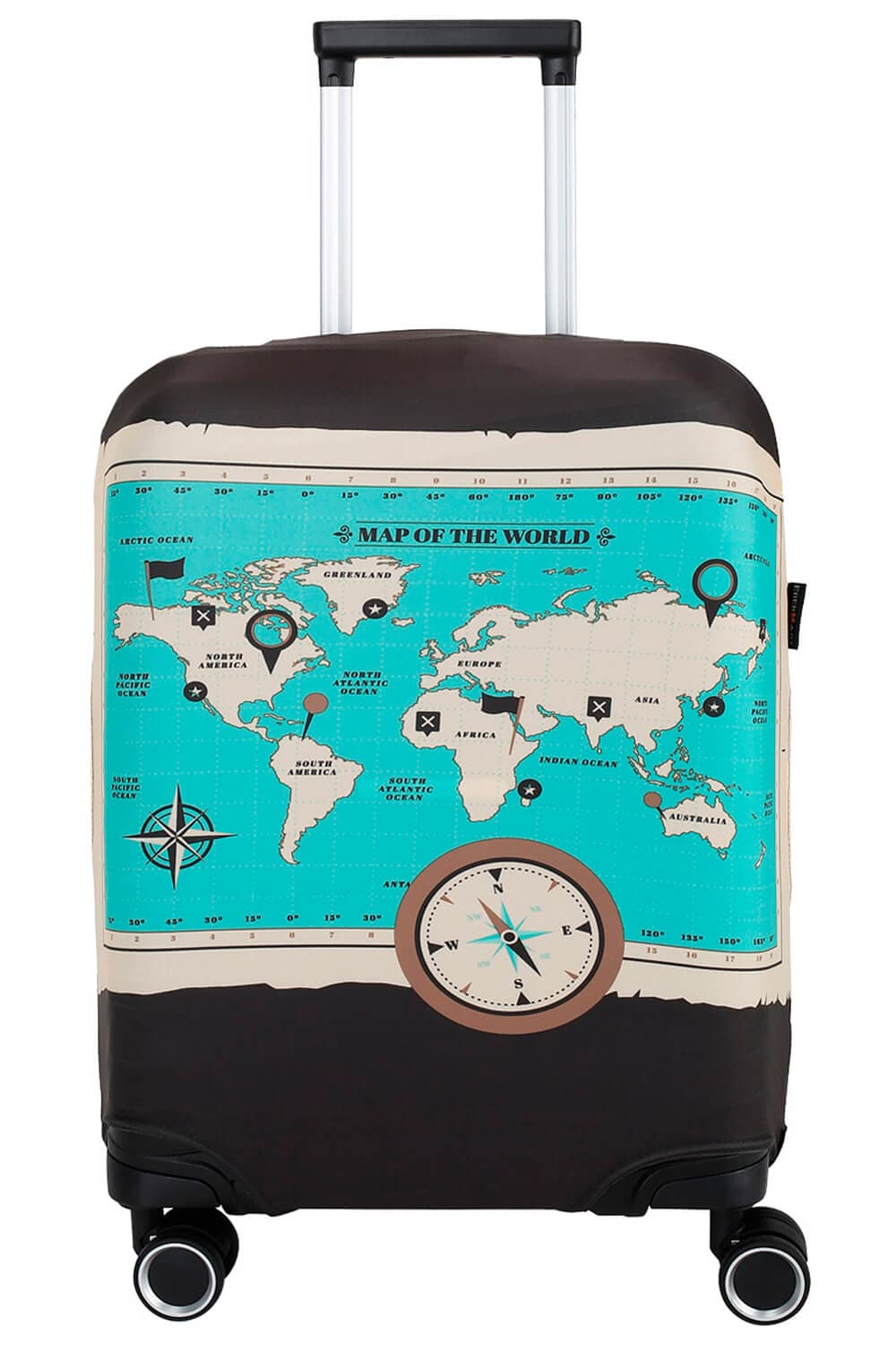Чехол на маленький чемодан Eberhart EBH802-S Worldmap Suitcase Cover S