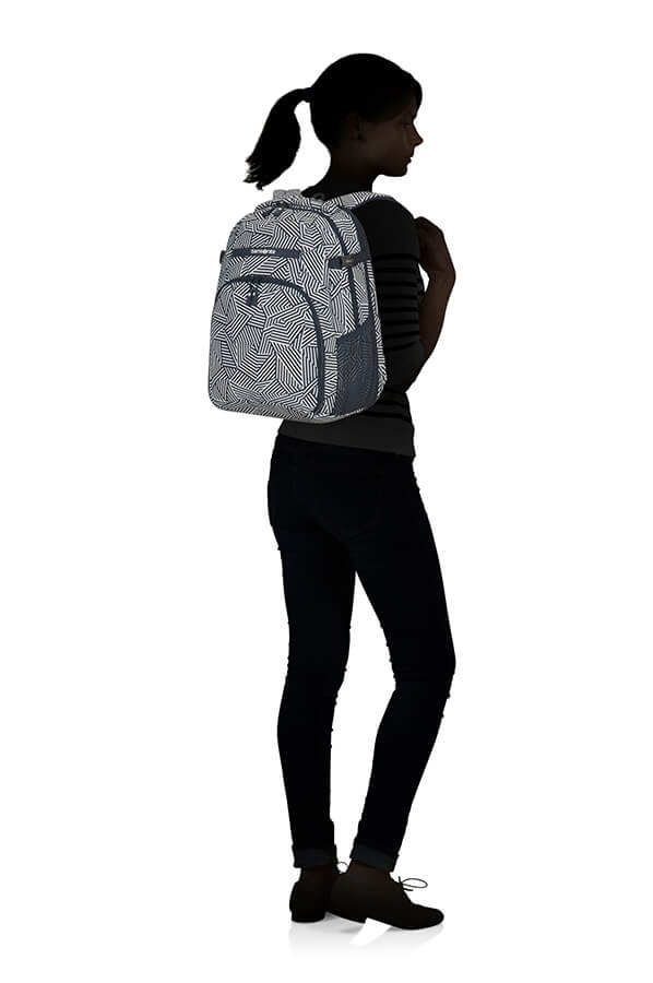 Рюкзак для ноутбука Samsonite 10N*003 Rewind Laptop Backpack L 16″ 10N-41003 41 Navy Blue Stripes - фото №4