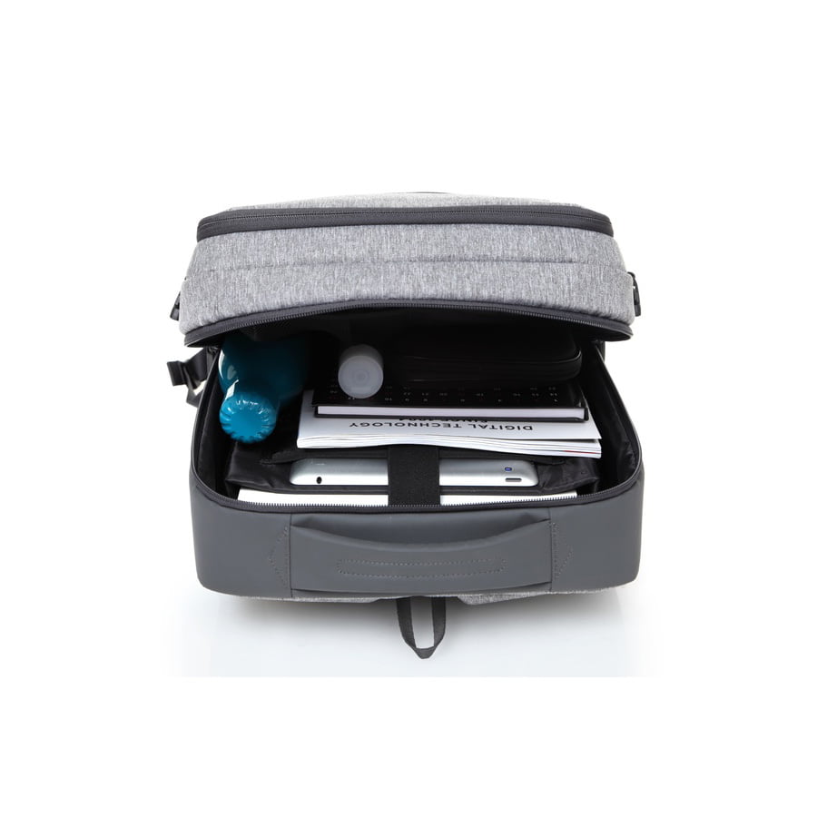 Рюкзак для ноутбука Samsonite DQ4*001 Red Caritani Laptop Backpack 15.6″ DQ4-58001 58 Grey Melange - фото №2