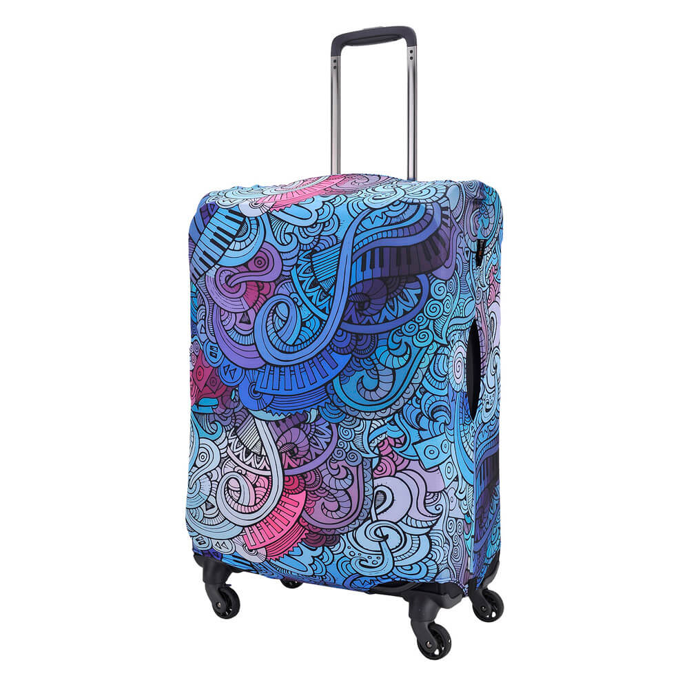 Чехол на большой чемодан Eberhart EBH404-L Purple Blue Mix Suitcase Cover L/XL
