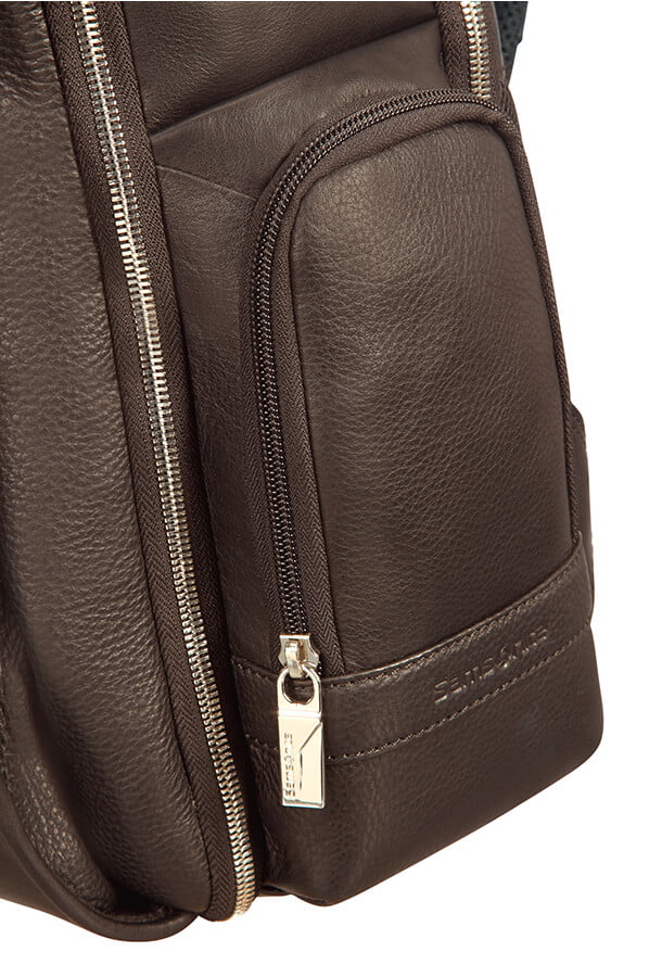 Кожаный рюкзак для ноутбука Samsonite CG2*002 Sunstone Laptop Backpack 15.6″ CG2-03002 03 Brown - фото №5