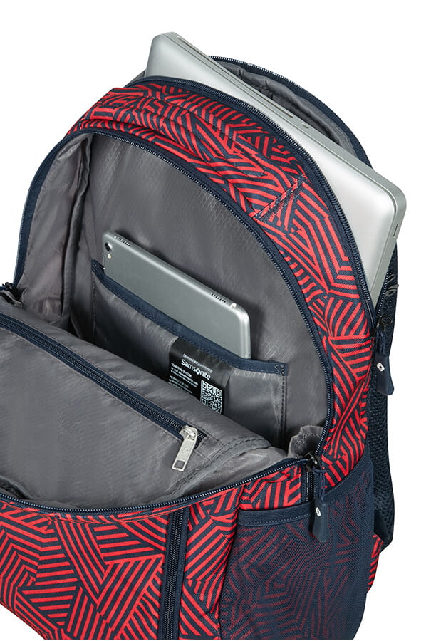 Рюкзак для ноутбука Samsonite 10N*002 Rewind Laptop Backpack M 15.6″ 10N-20002 20 Capri Red Stripes - фото №3