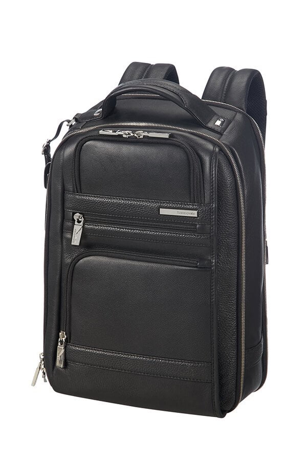 Кожаный рюкзак для ноутбука Samsonite CG2*003 Sunstone Laptop Backpack 14.1″ CG2-09003 09 Black - фото №1