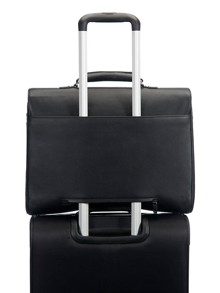 Кожаный портфель для ноутбука Samsonite 72D*004 Equinox Briefcase 15.6″ 72D-09004 09 Black - фото №3
