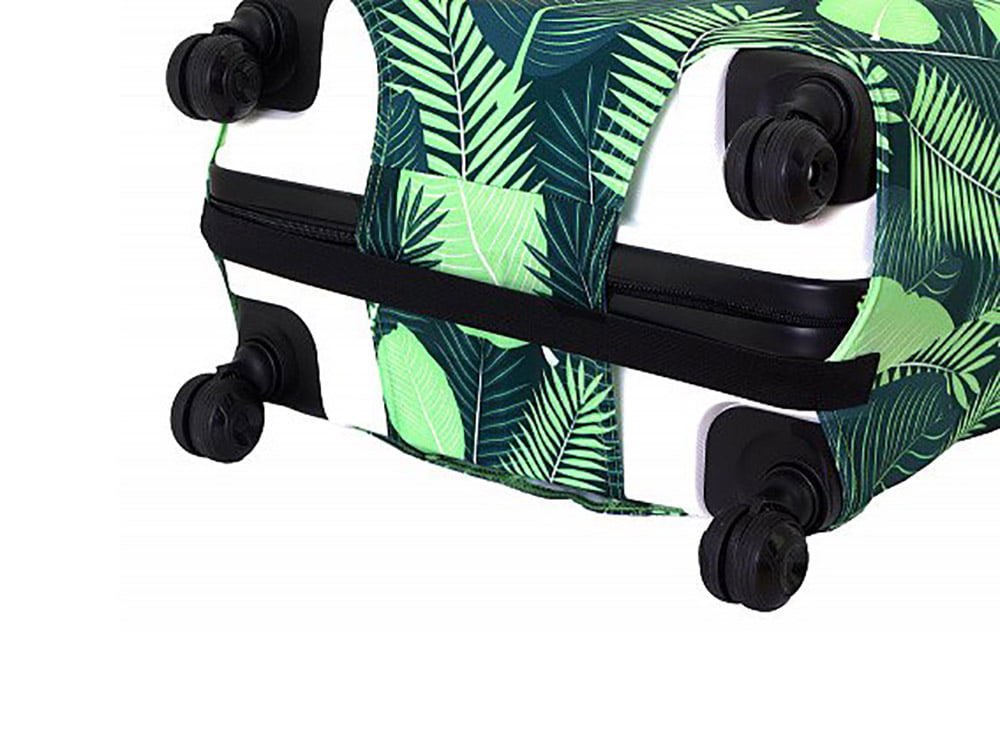 Чехол на средний чемодан Eberhart EBH568-M Green Leaves Suitcase Cover M 