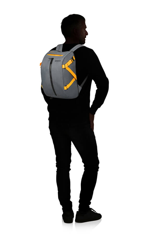Женский рюкзак для ноутбука American Tourister 91G*001 Take2Cabin Backpack Lifestyle S 14.1″ 91G-68001 68 Grey/Yellow - фото №5