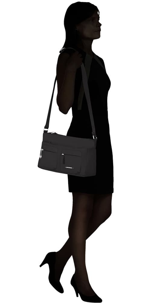 Женская сумка через плечо Samsonite CV3*031 Move 3.0 Horizontal Shoulder Bag+Flap CV3-09031 09 Black - фото №3