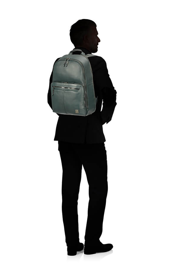 Кожаный рюкзак для ноутбука Samsonite CN5*003 Senzil Laptop Backpack 15.6″ CN5-04003 04 Green - фото №4