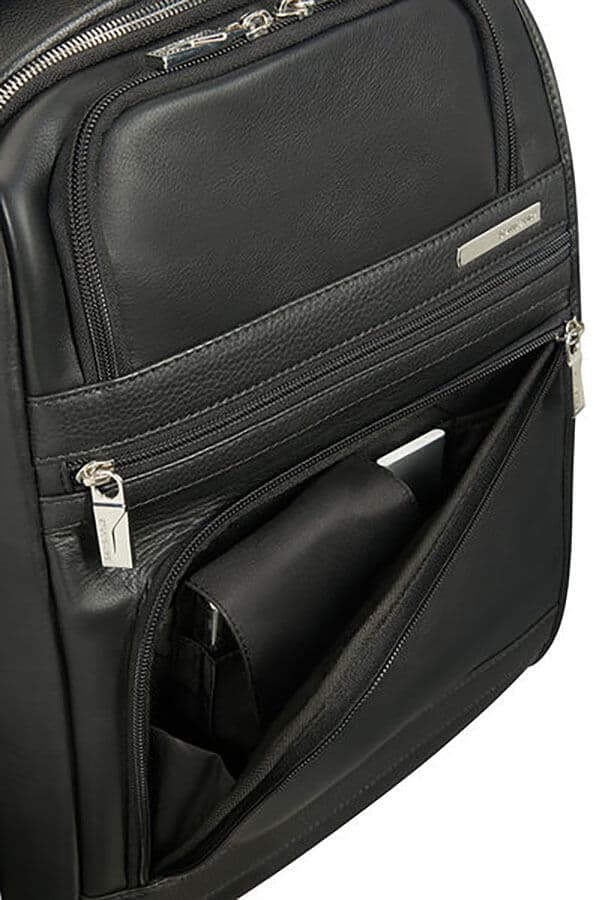 Кожаный рюкзак для ноутбука Samsonite CG2*002 Sunstone Laptop Backpack 15.6″ CG2-09002 09 Black - фото №2