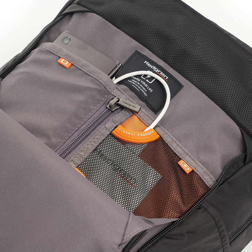 Рюкзак для ноутбука Hedgren HLNK07 Link Splice Slim Backpack 15″ RFID HLNK07/003 003 Black - фото №2