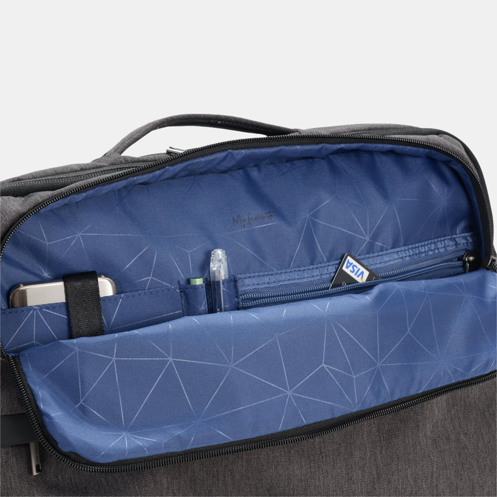 Сумка-рюкзак Hedgren HMID06 Midway Focused 3-Way Briefcase Backpack 15.6″ RFID HMID06-640 640 Dark Iron - фото №4