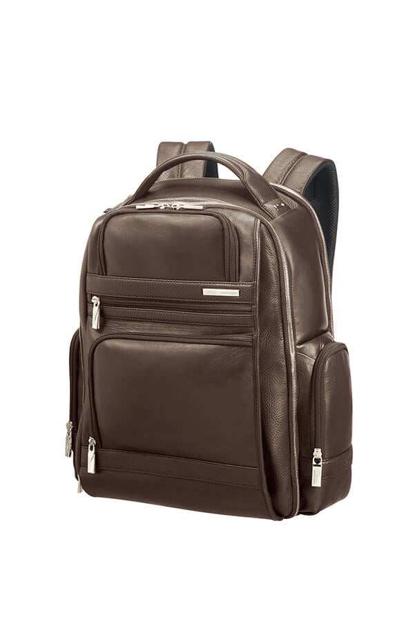 Кожаный рюкзак для ноутбука Samsonite CG2*002 Sunstone Laptop Backpack 15.6″ CG2-03002 03 Brown - фото №1