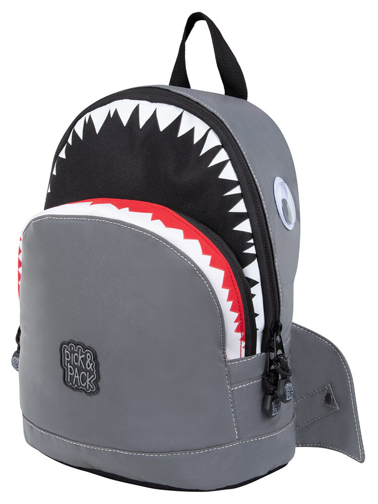Shark Shape Backpack S Grey