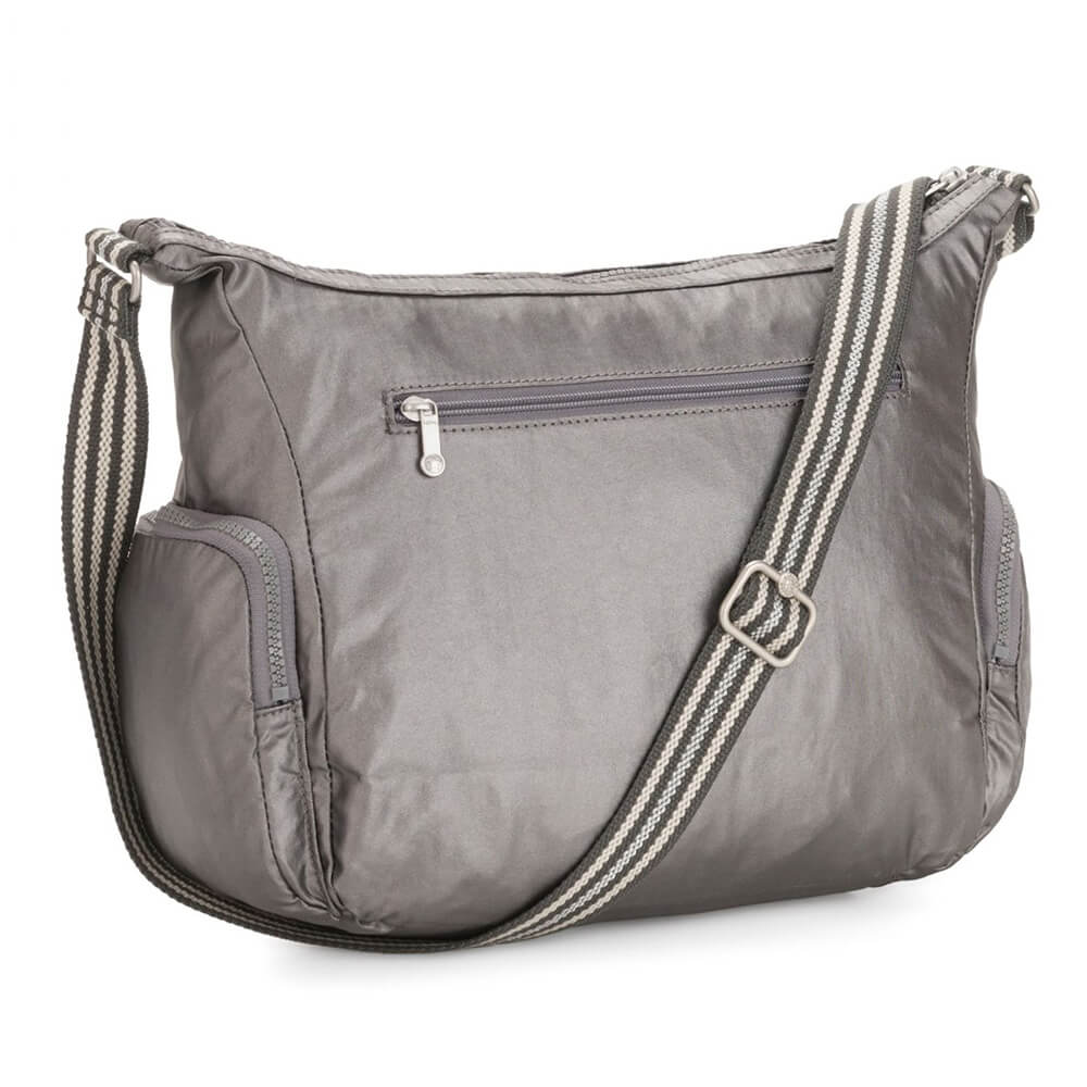 Женская сумка через плечо Kipling KI416729U Gabbie M Shoulder Bag Carbon Metallic