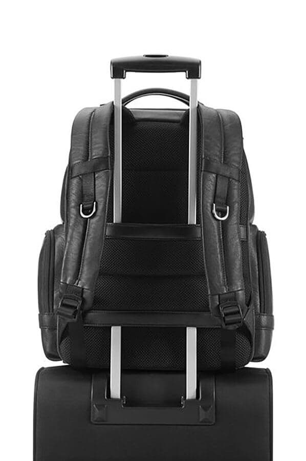 Кожаный рюкзак для ноутбука Samsonite CG2*002 Sunstone Laptop Backpack 15.6″ CG2-09002 09 Black - фото №8