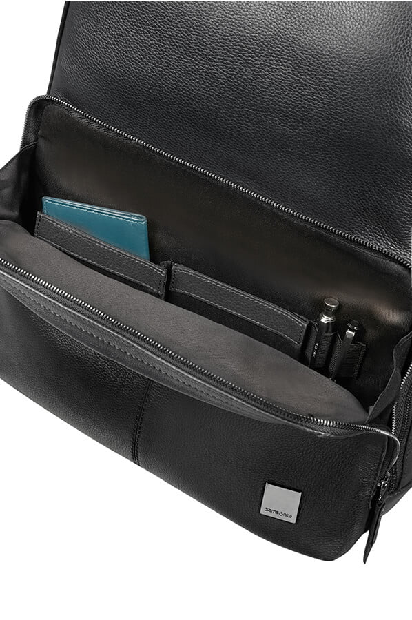 Кожаный рюкзак для ноутбука Samsonite CN5*003 Senzil Laptop Backpack 15.6″ CN5-09003 09 Black - фото №2