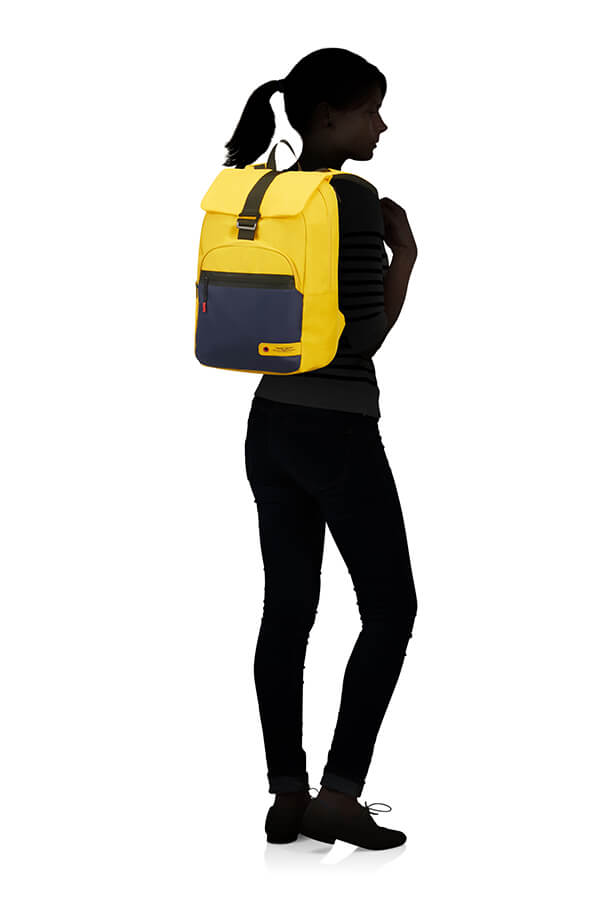 Рюкзак для ноутбука American Tourister 79G*007 City Aim Laptop Backpack 15.6″ Coated 79G-01007 01 Blue/Yellow - фото №4