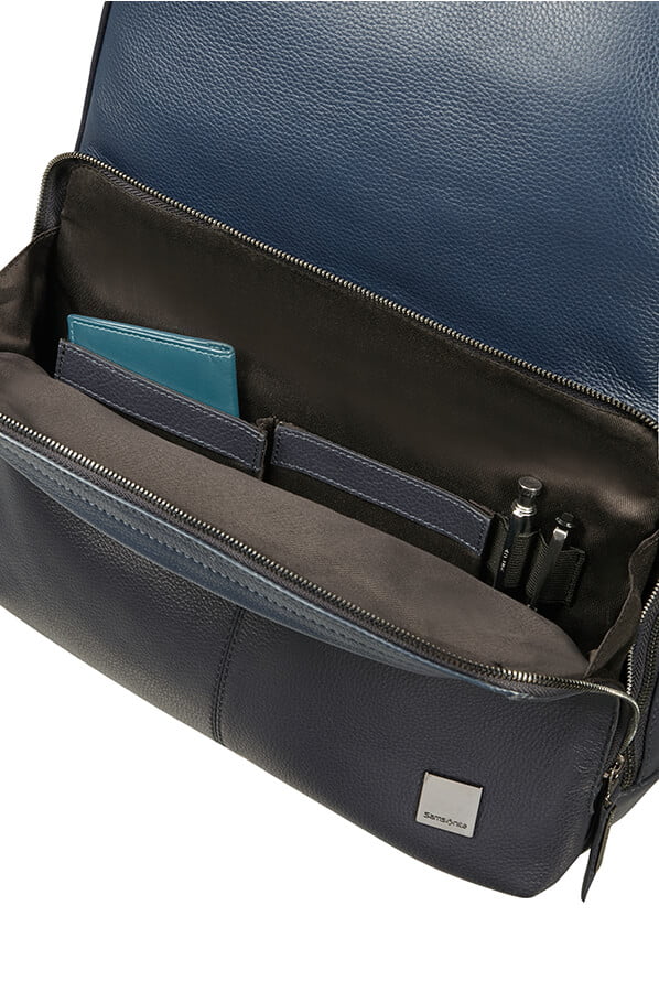 Кожаный рюкзак для ноутбука Samsonite CN5*003 Senzil Laptop Backpack 15.6″ CN5-01003 01 Blue - фото №2