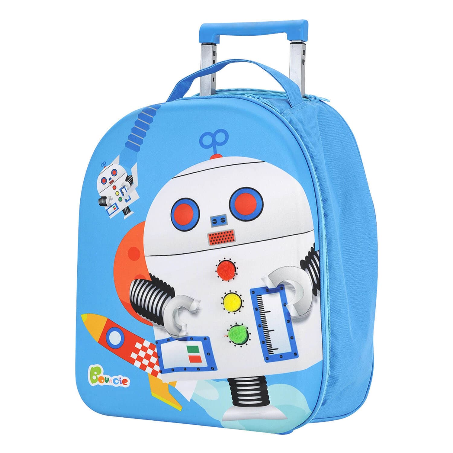 Детский чемодан Bouncie LGE-15RT-W01 Eva Upright 40 см Robot LGE-15RT-W01 Robot - фото №1
