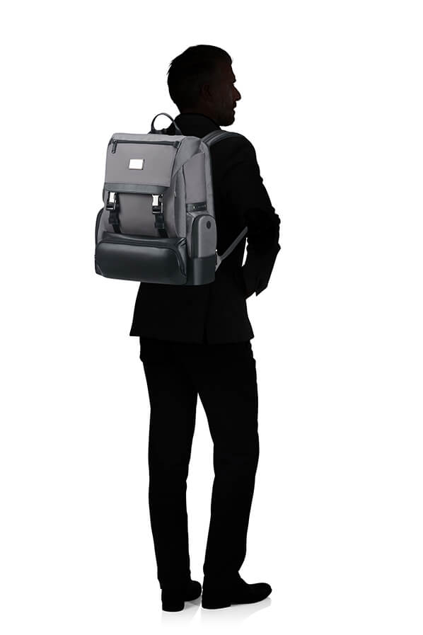 Рюкзак для ноутбука Samsonite CS7*005 Waymore Laptop Backpack 15.6″ Flap CS7-08005 08 Grey - фото №4