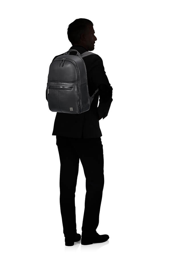 Кожаный рюкзак для ноутбука Samsonite CN5*003 Senzil Laptop Backpack 15.6″ CN5-09003 09 Black - фото №4