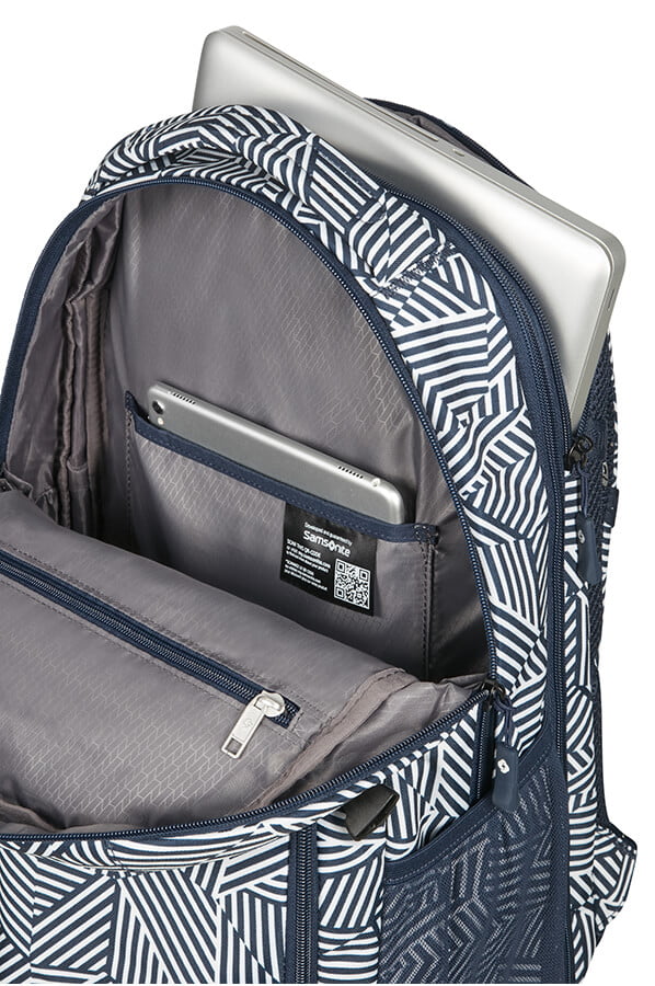 Рюкзак для ноутбука Samsonite 10N*003 Rewind Laptop Backpack L 16″ 10N-41003 41 Navy Blue Stripes - фото №3