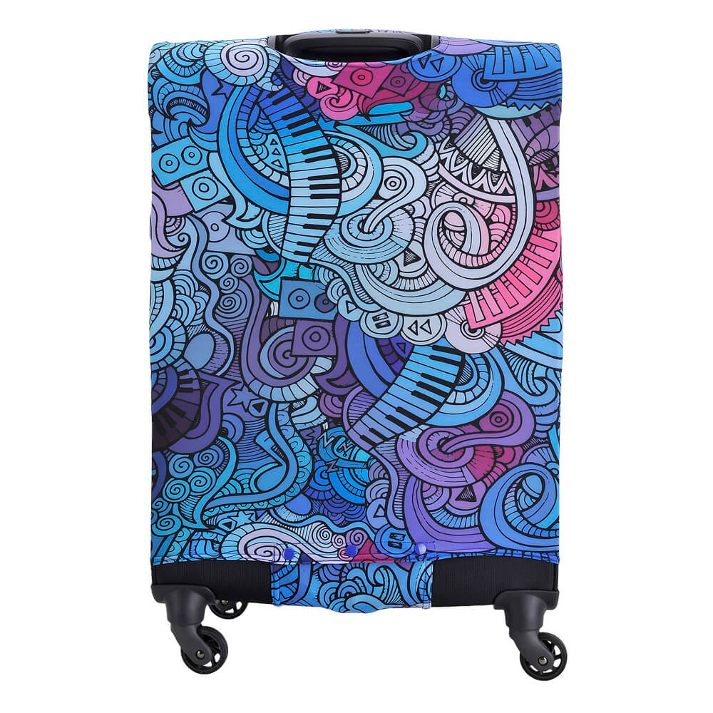 Чехол на большой чемодан Eberhart EBH404-L Purple Blue Mix Suitcase Cover L/XL