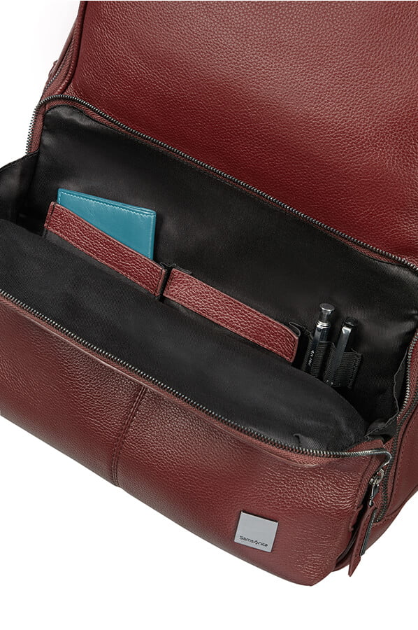 Кожаный рюкзак для ноутбука Samsonite CN5*003 Senzil Laptop Backpack 15.6″ CN5-10003 10 Burgundy - фото №2